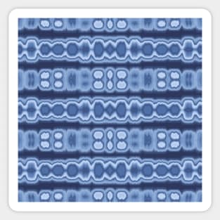 Blue Tones And Hues Shibori Pattern Sticker